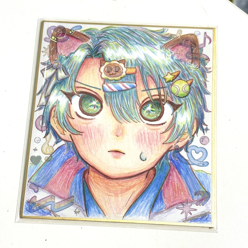 テニプリ 越前リョーマ 手描き色紙