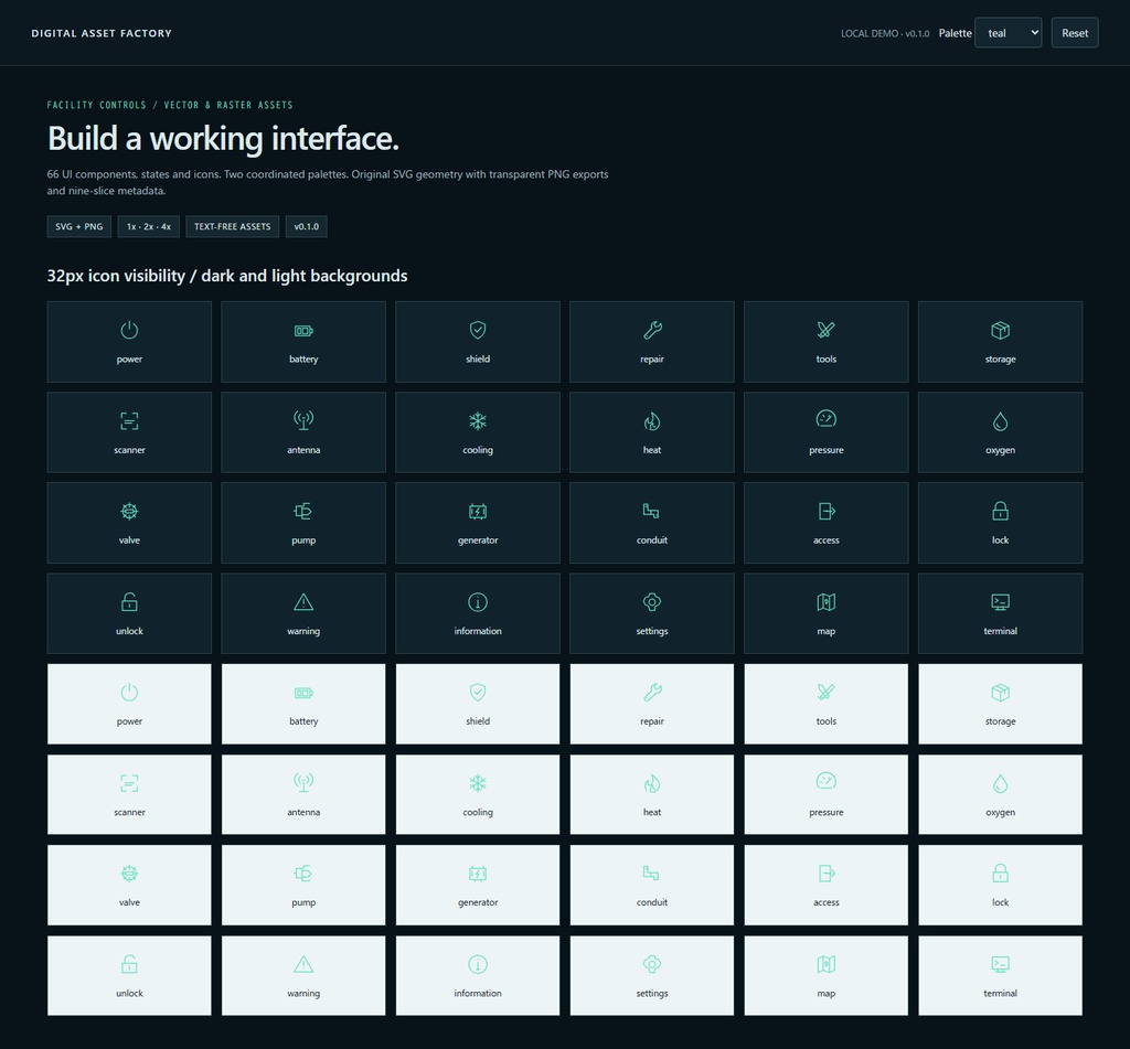 Facility Controls UI Pack|施設・SF画面用UI素材 v0.1.0