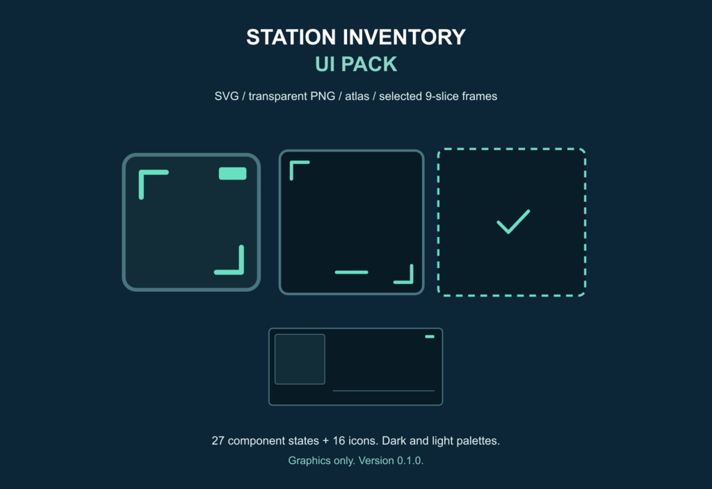 Station Inventory UI Pack v0.1.0｜インベントリUI素材