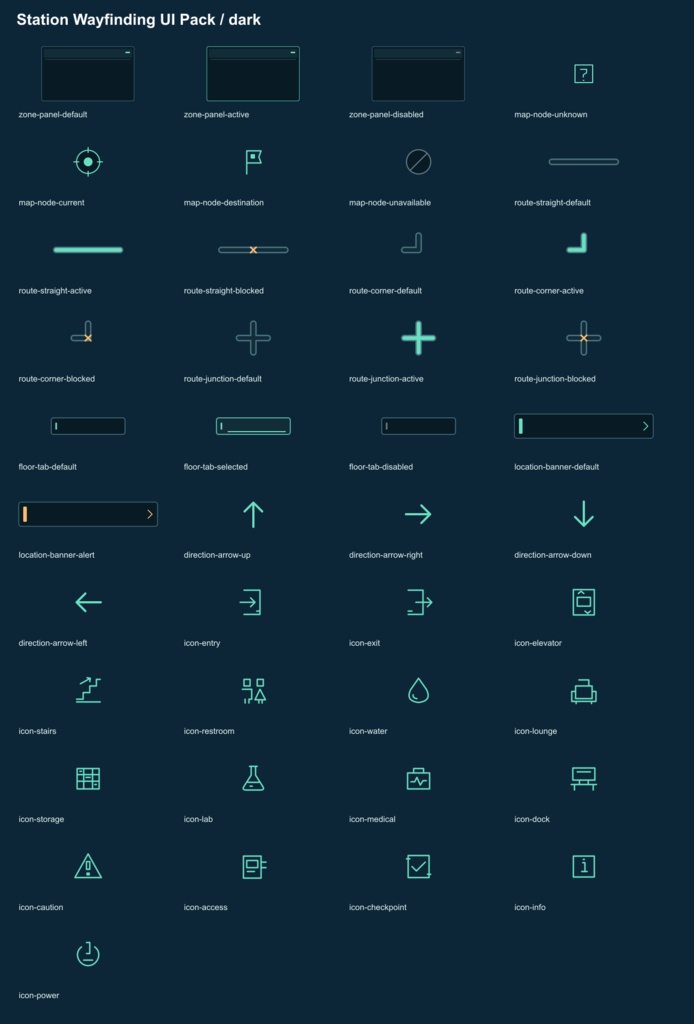 Station Wayfinding UI Pack v0.1.1|施設案内・マップUI素材
