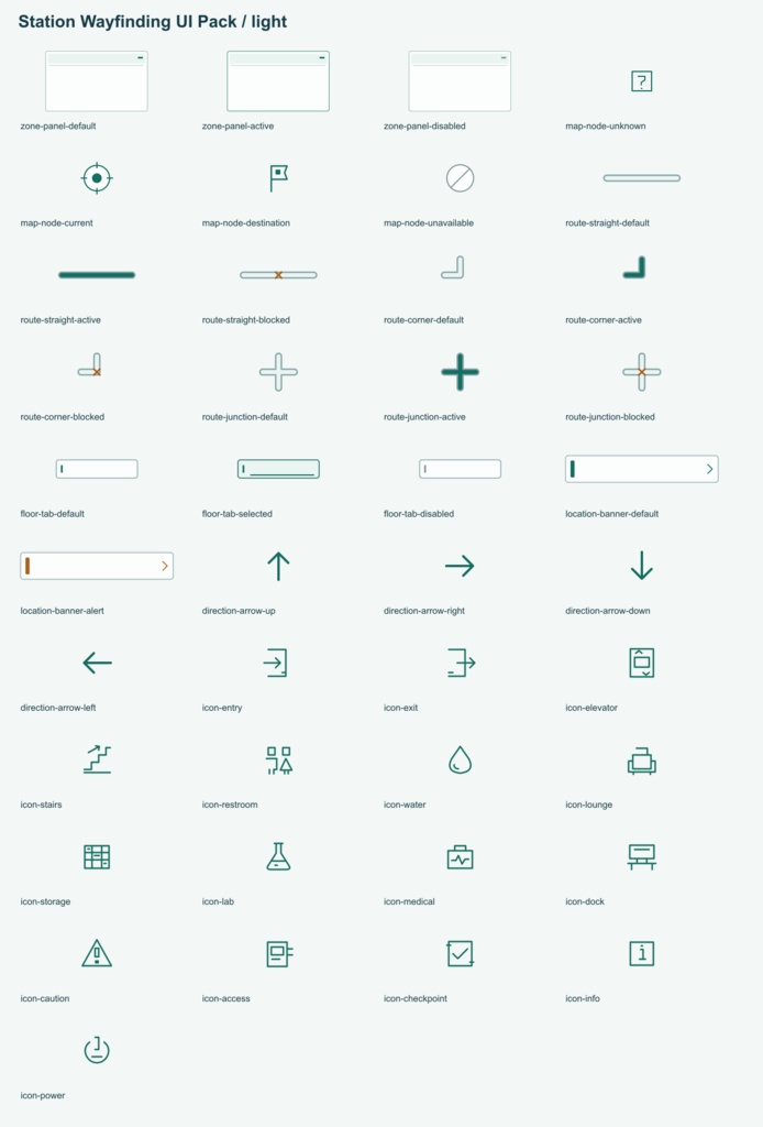 Station Wayfinding UI Pack v0.1.1|施設案内・マップUI素材