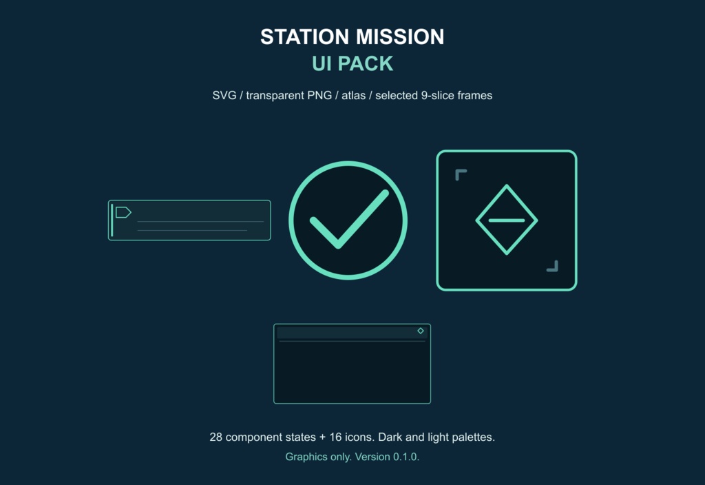 Station Mission UI Pack v0.1.1｜ミッション・目標UI素材