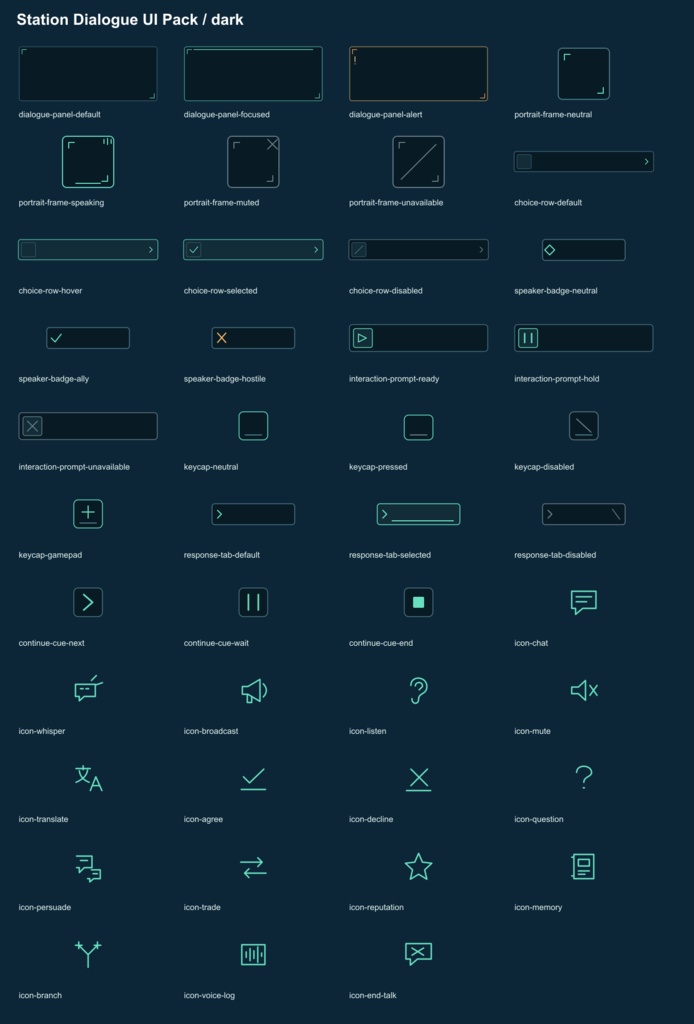 Station Dialogue UI Pack v0.1.1|会話・選択肢UI素材