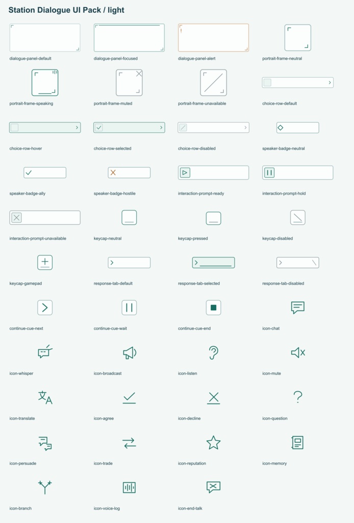 Station Dialogue UI Pack v0.1.1|会話・選択肢UI素材