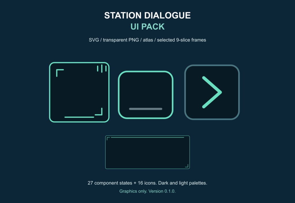 Station Dialogue UI Pack v0.1.1｜会話・選択肢UI素材