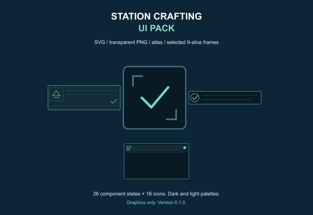 Station Crafting UI Pack v0.1.0｜クラフト・製作UI素材