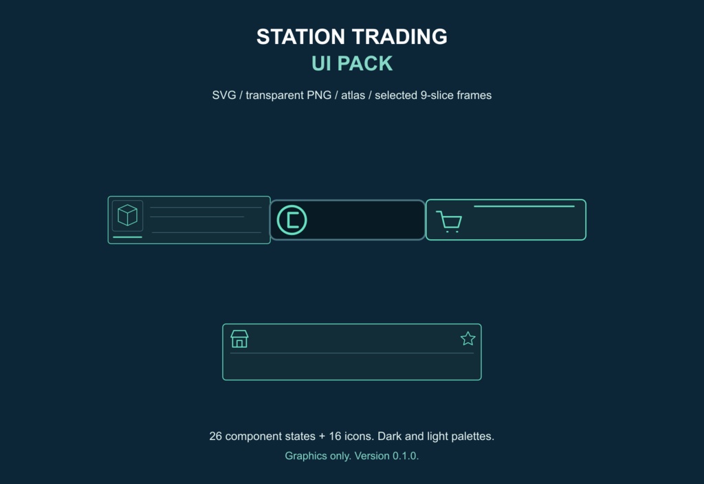 Station Trading UI Pack v0.1.0｜ゲーム内ショップUI素材