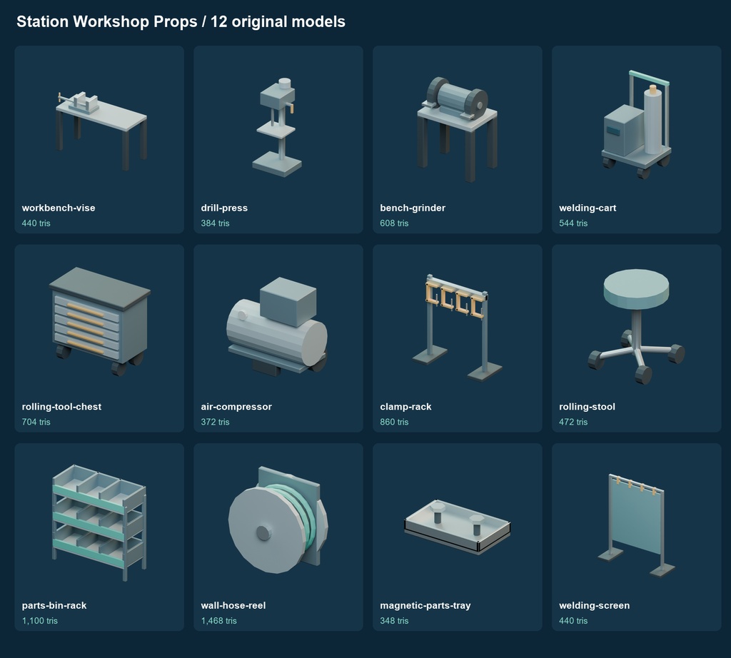 Station Workshop Props v0.1.0|作業場3D小物12種
