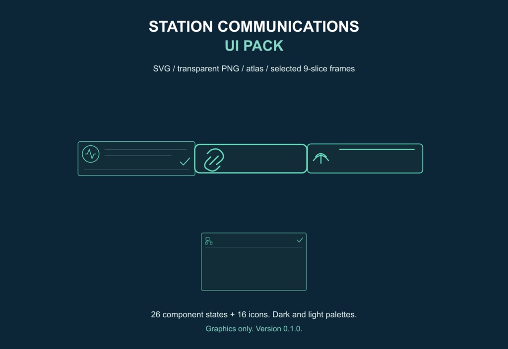 Station Communications UI Pack v0.1.0｜通信・端末UI素材