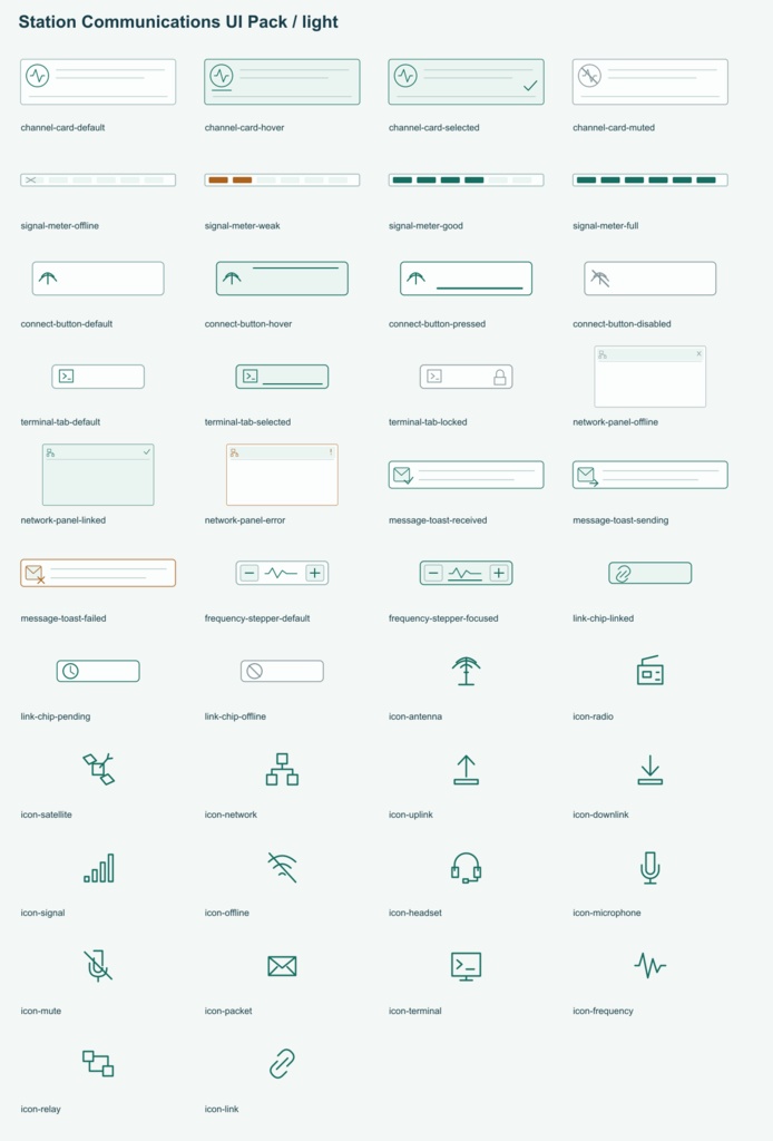 Station Communications UI Pack v0.1.0|通信・端末UI素材