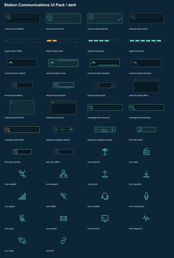 Station Communications UI Pack v0.1.0|通信・端末UI素材