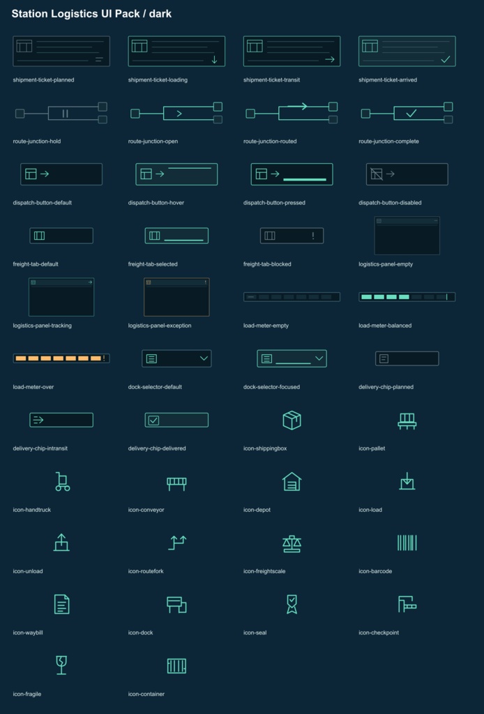 Station Logistics UI Pack v0.1.0|物流・搬送UI素材