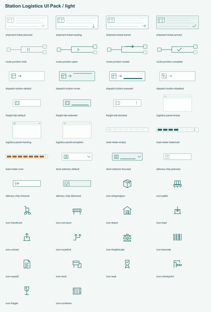 Station Logistics UI Pack v0.1.0|物流・搬送UI素材