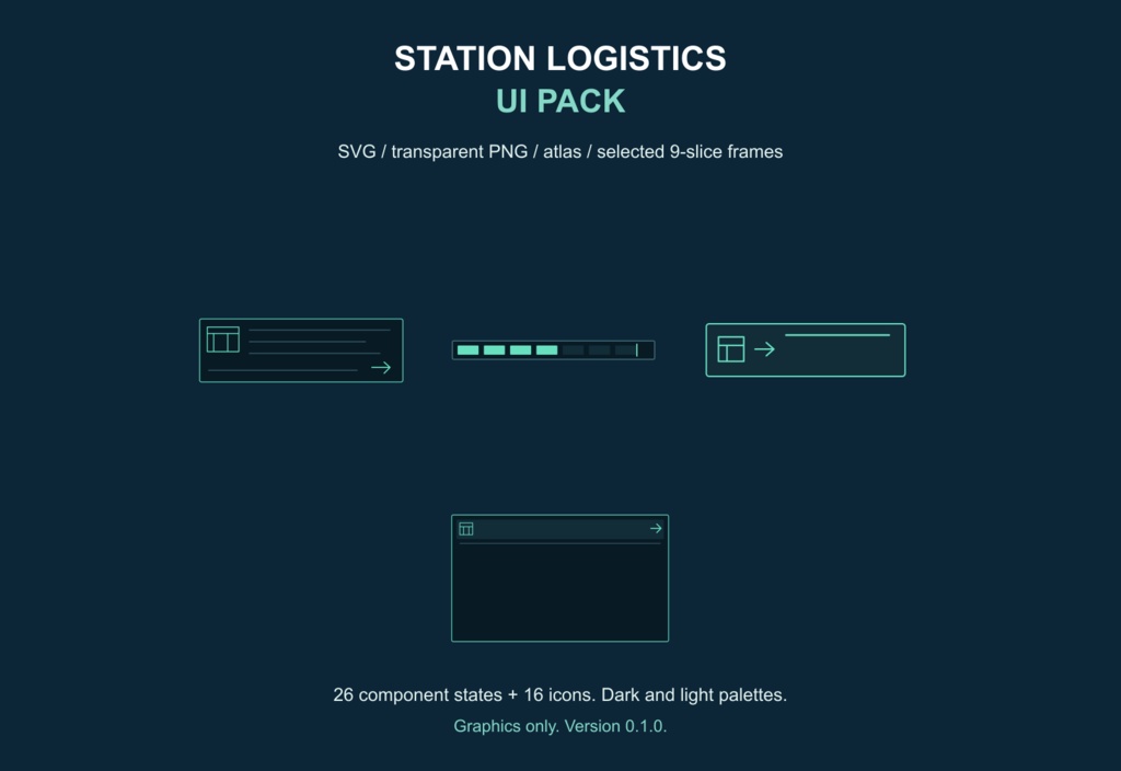 Station Logistics UI Pack v0.1.0｜物流・搬送UI素材