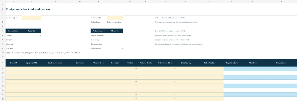 Equipment Checkout and Return Tracker v0.1.0|機材貸出・返却管理
