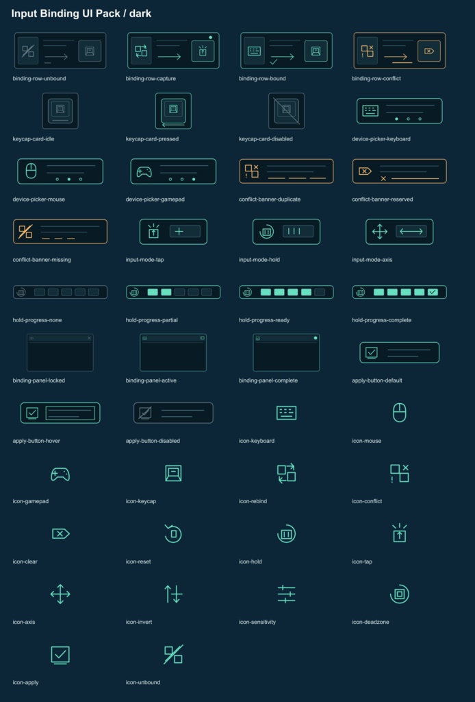 キー割当・入力設定UI素材|Input Binding UI Pack v0.1.0