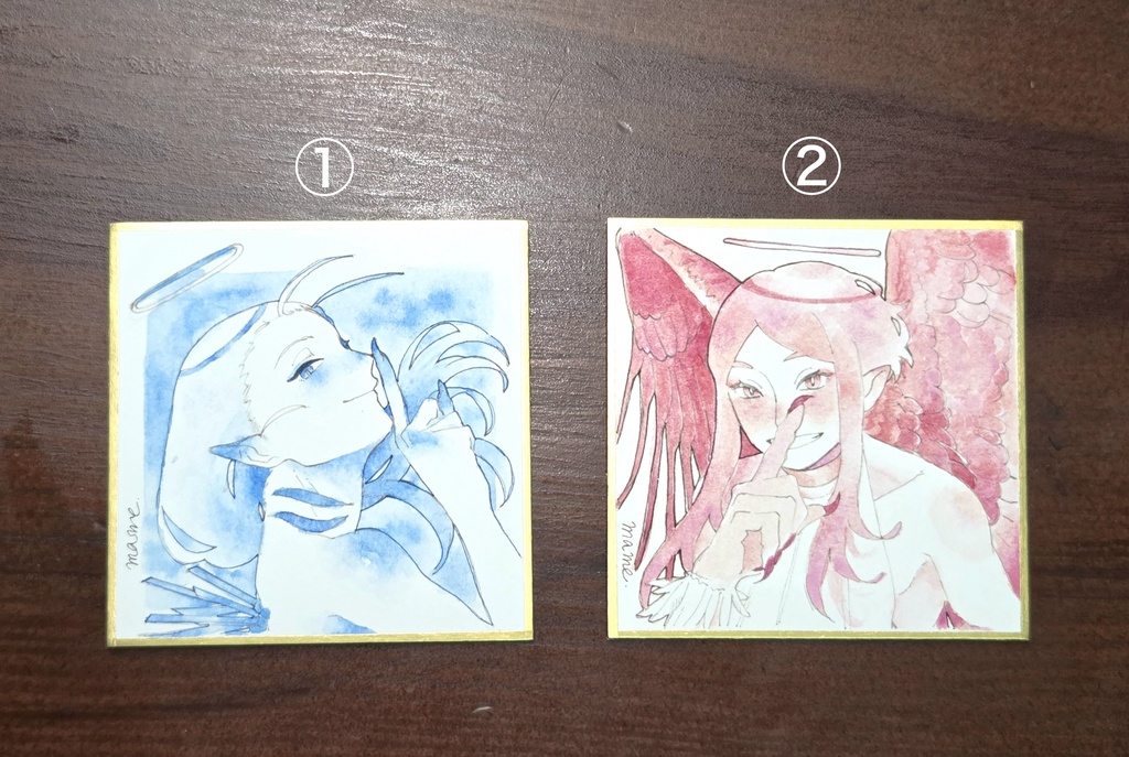 豆色紙　天使さんと天使くん