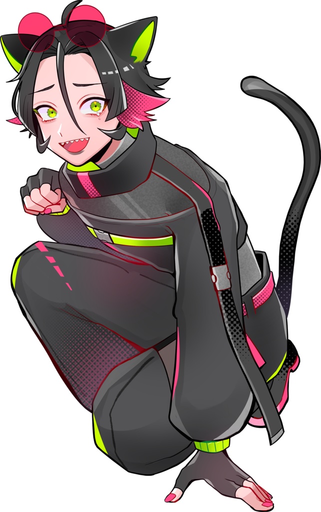 BIGアクリルキーホルダー 鯨屋ノゾミ・ロノくん(ネコミミver)