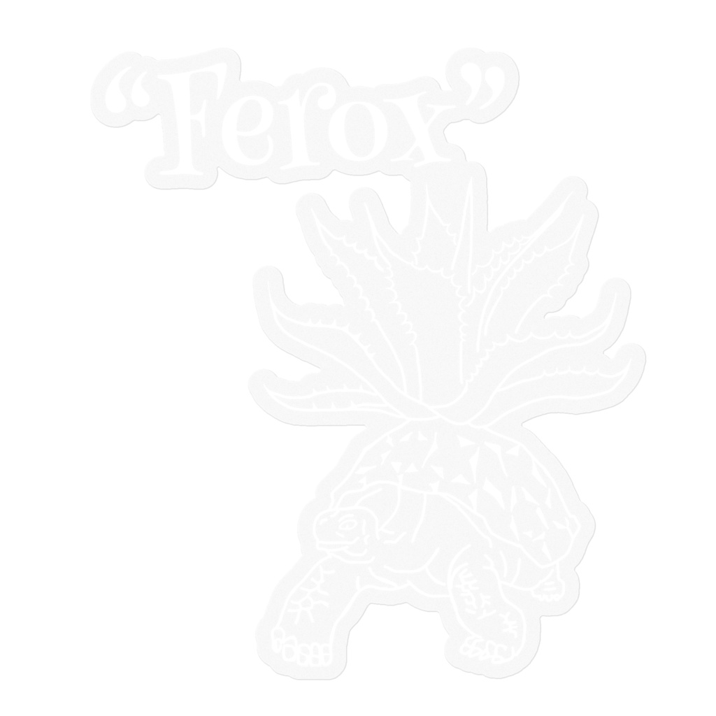 “Ferox” ステッカー (クリア)アガベ 白