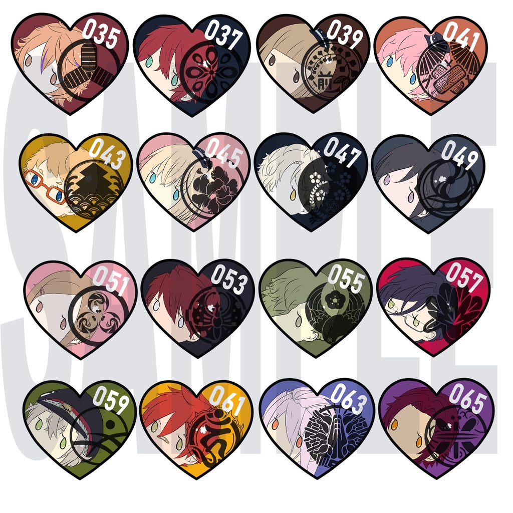 刀剣乱舞_ハートフレークシール