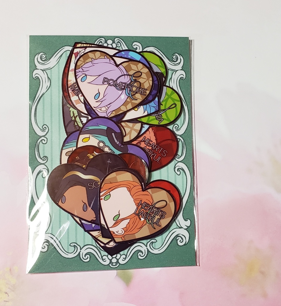 ハートフレークシール_ツイステ