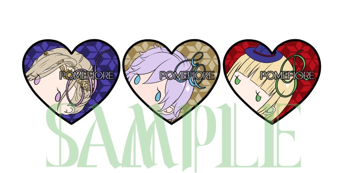 ハートフレークシール_ツイステ