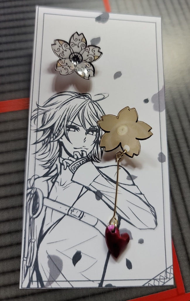 刀剣乱舞_桜ハートピアス