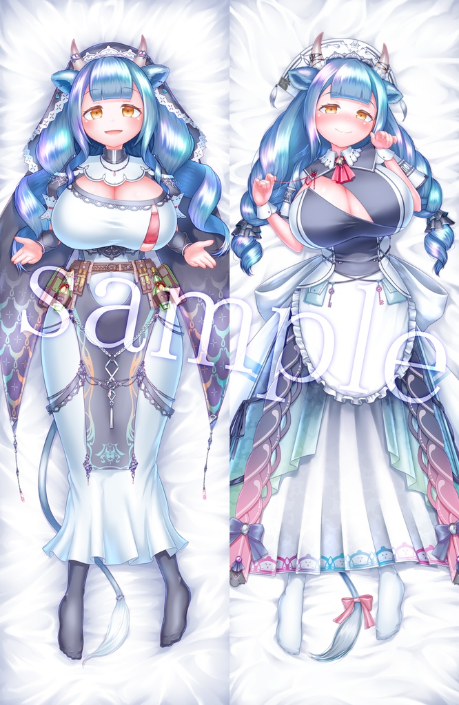 【オリジナル】牛のシスターさん 抱き枕カバー