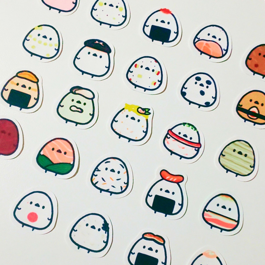 おむすび鳥シールセット～ちょっと特別なおむすび～