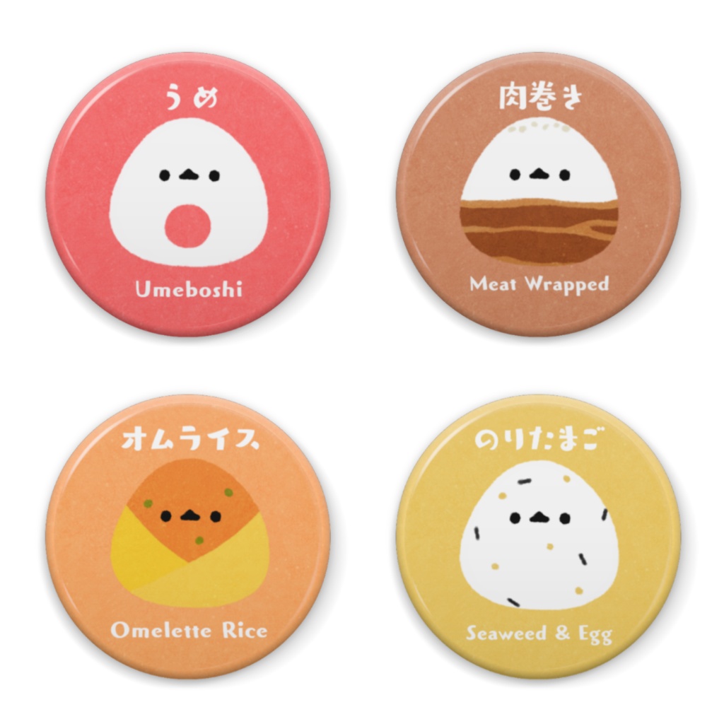 おむすび鳥缶バッチ