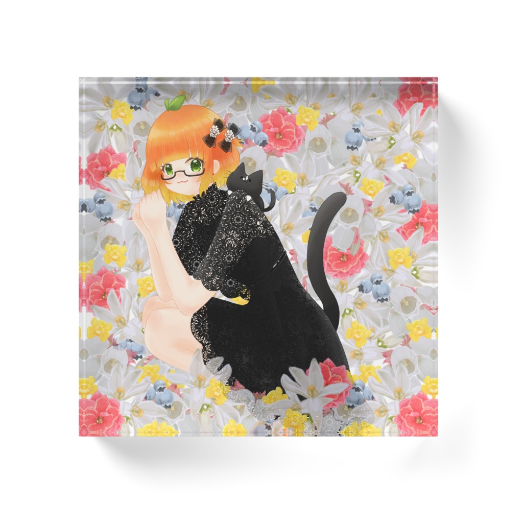 パーティードレスみかんアクリルブロック(誕生日2024)