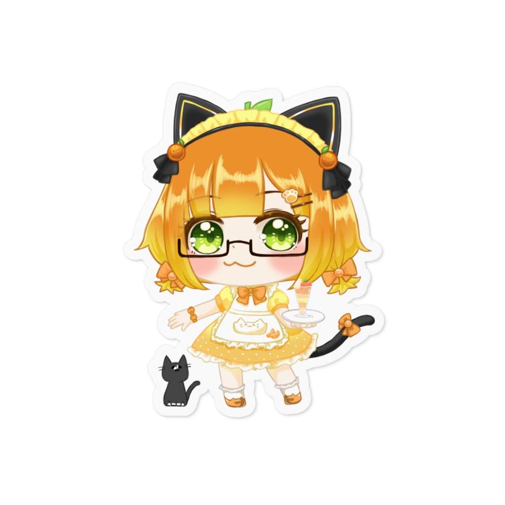 妄想カフェステッカーみかん