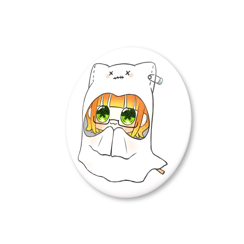 由橘乃みかん10月ぬい化缶バッジおばけ