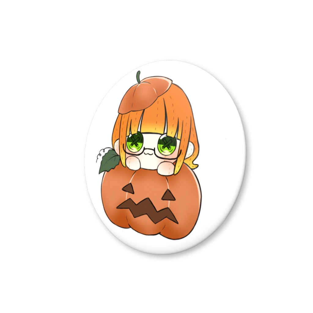 由橘乃みかん10月ぬい化缶バッジかぼちゃ