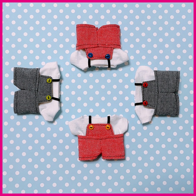 ブラック&レッドデニムサロペット