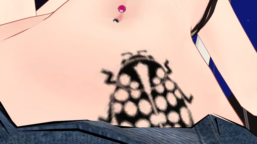 【タトゥー】オオニジュウヤホシテントウムシ【へそピアス、イヤリング】