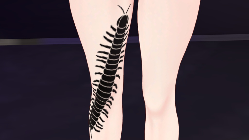 【タトゥー】トビズムカデ【へそピアス、イヤリング】