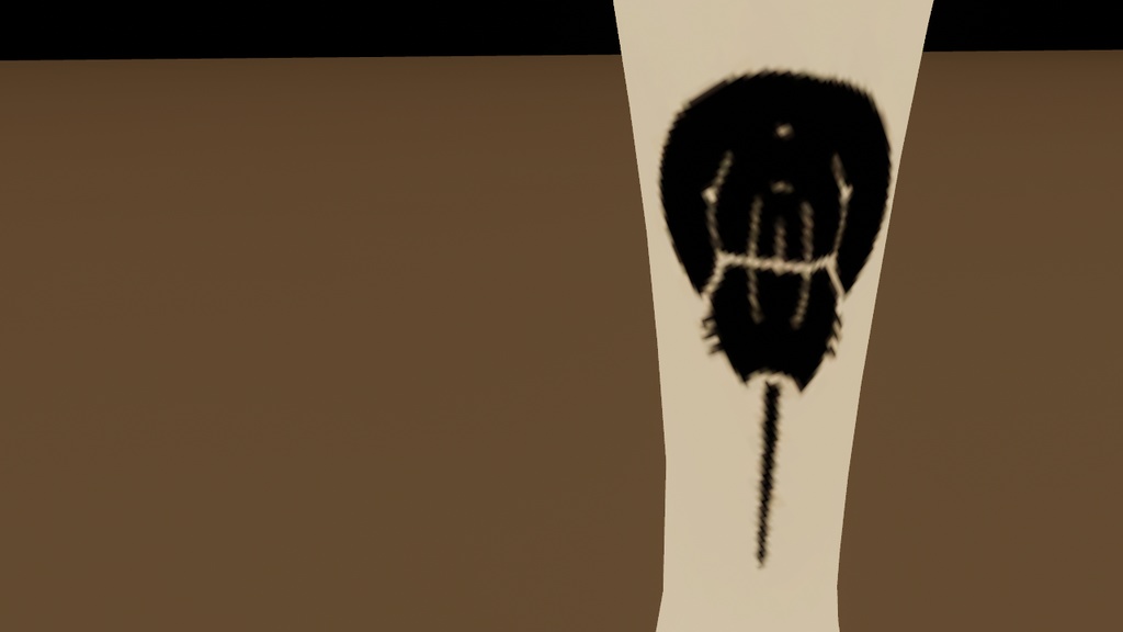 【タトゥー】カブトガニ【へそピアス、イヤリング】