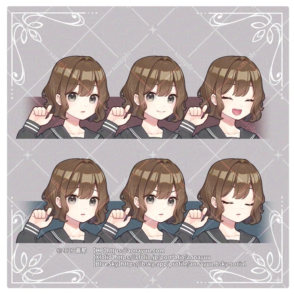 立ち絵素材03_女子学生_セーラー服
