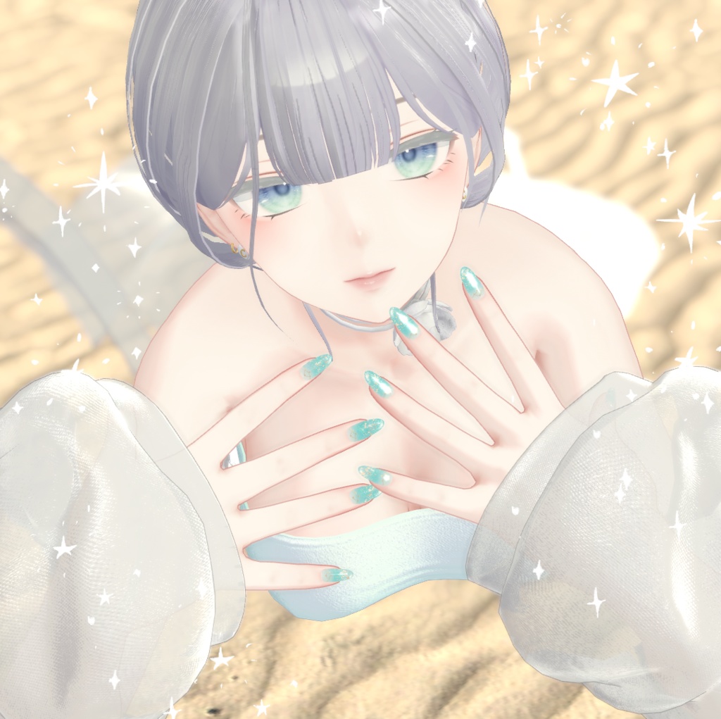 「全アバター対応」Mercuryネイル「MDollnail対応」#NeRosaVRC