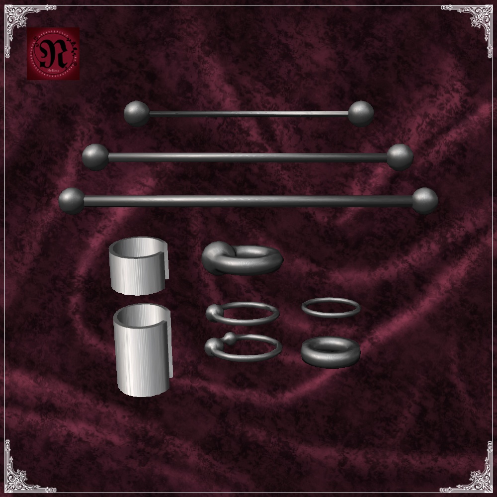 BlackSilverAccessorySet #NeRosaVRC