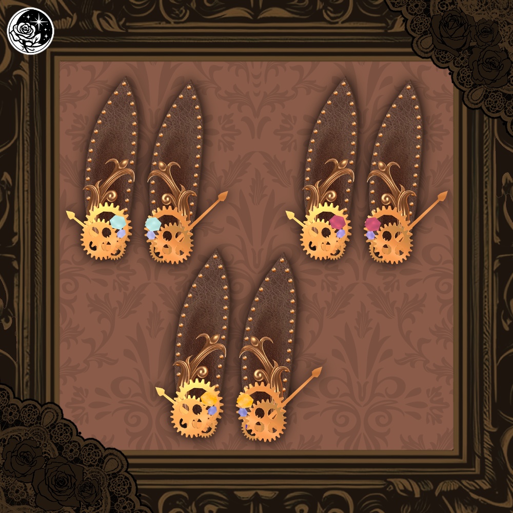 スチームパンクうさ耳&リボンセット/STEAMPUNK RabbitSet #NeRosaVRC