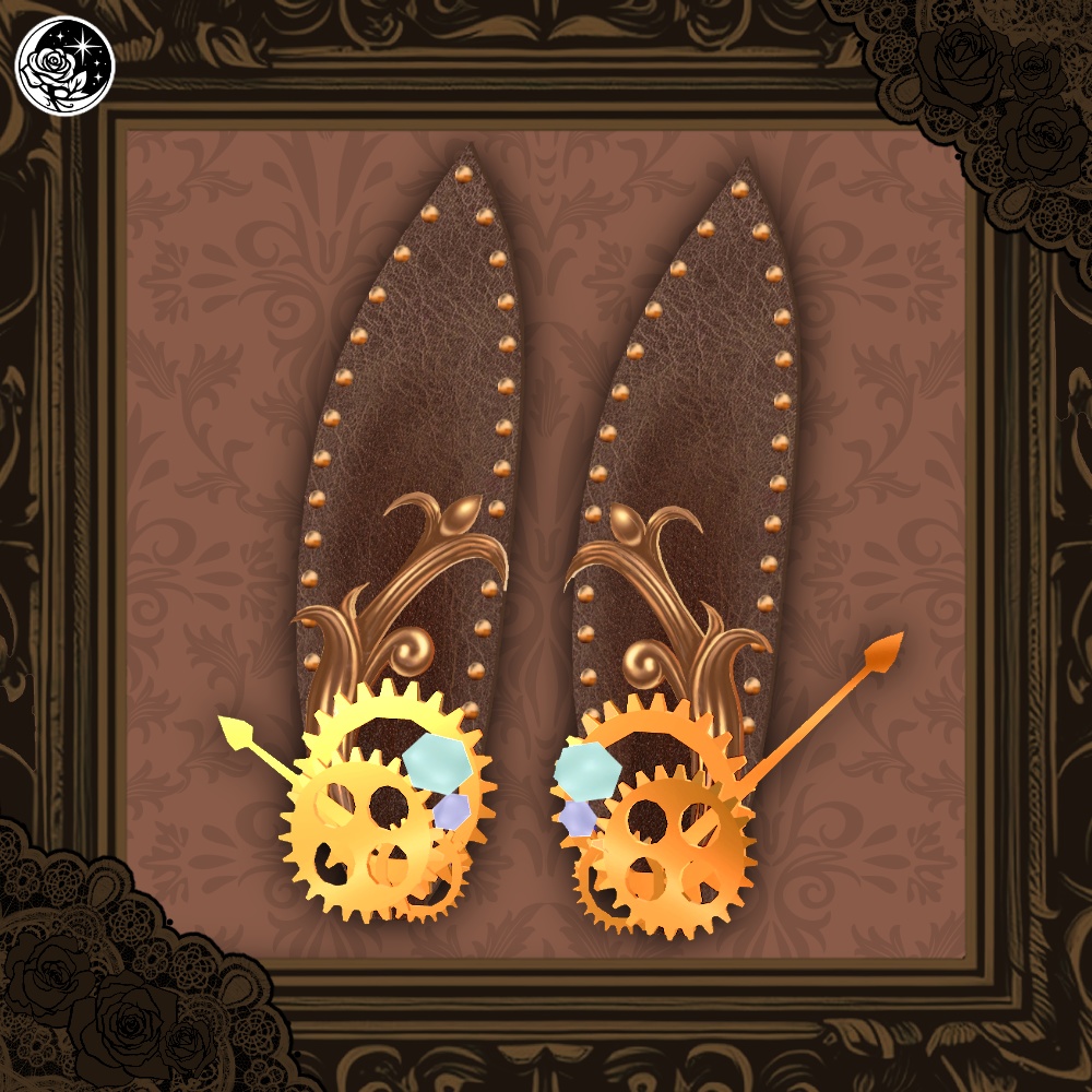 スチームパンクうさ耳&リボンセット/STEAMPUNK RabbitSet #NeRosaVRC