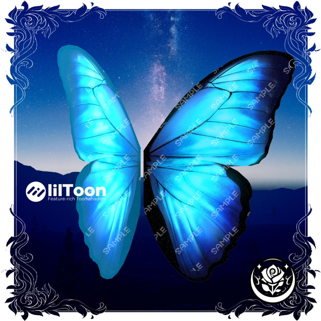 蒼光蝶羽/Morpho butterfly wing #NeRosaVRC