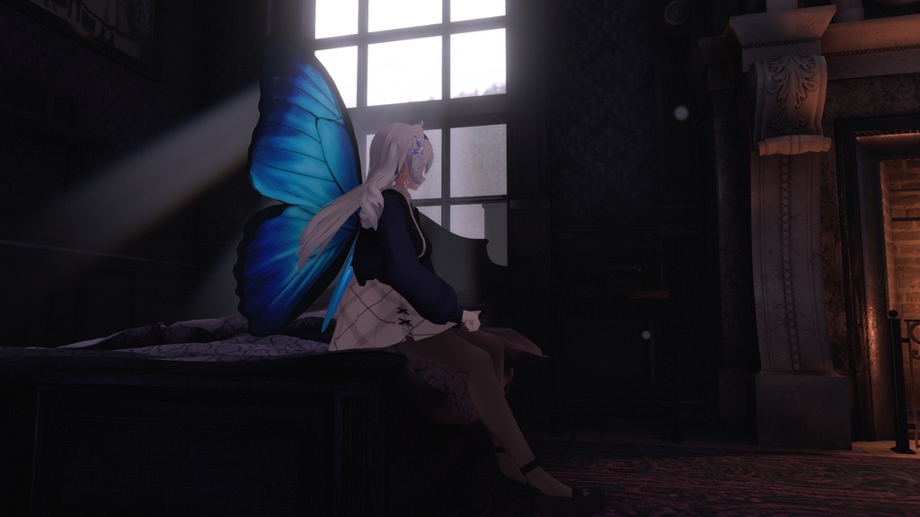 蒼光蝶羽/Morpho butterfly wing #NeRosaVRC