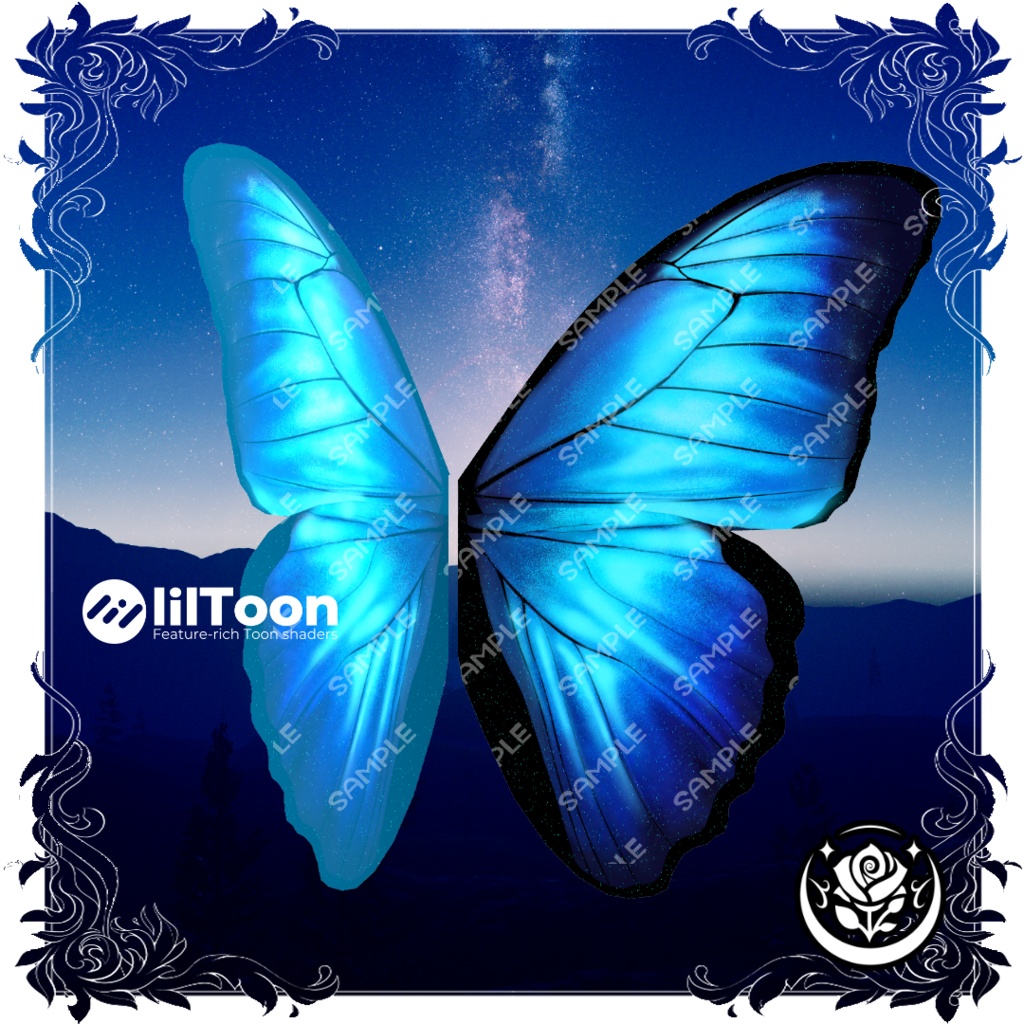 蒼光蝶羽/Morpho butterfly wing #NeRosaVRC