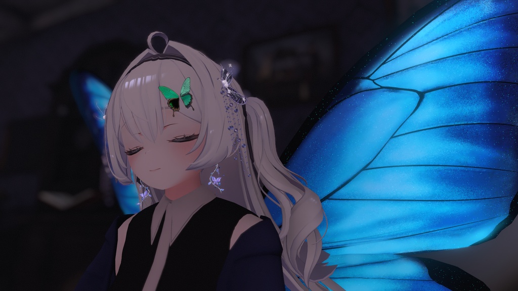 蒼光蝶羽/Morpho butterfly wing #NeRosaVRC