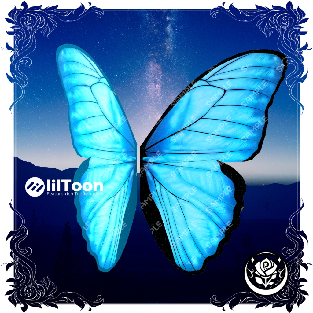 蒼光蝶羽/Morpho butterfly wing #NeRosaVRC