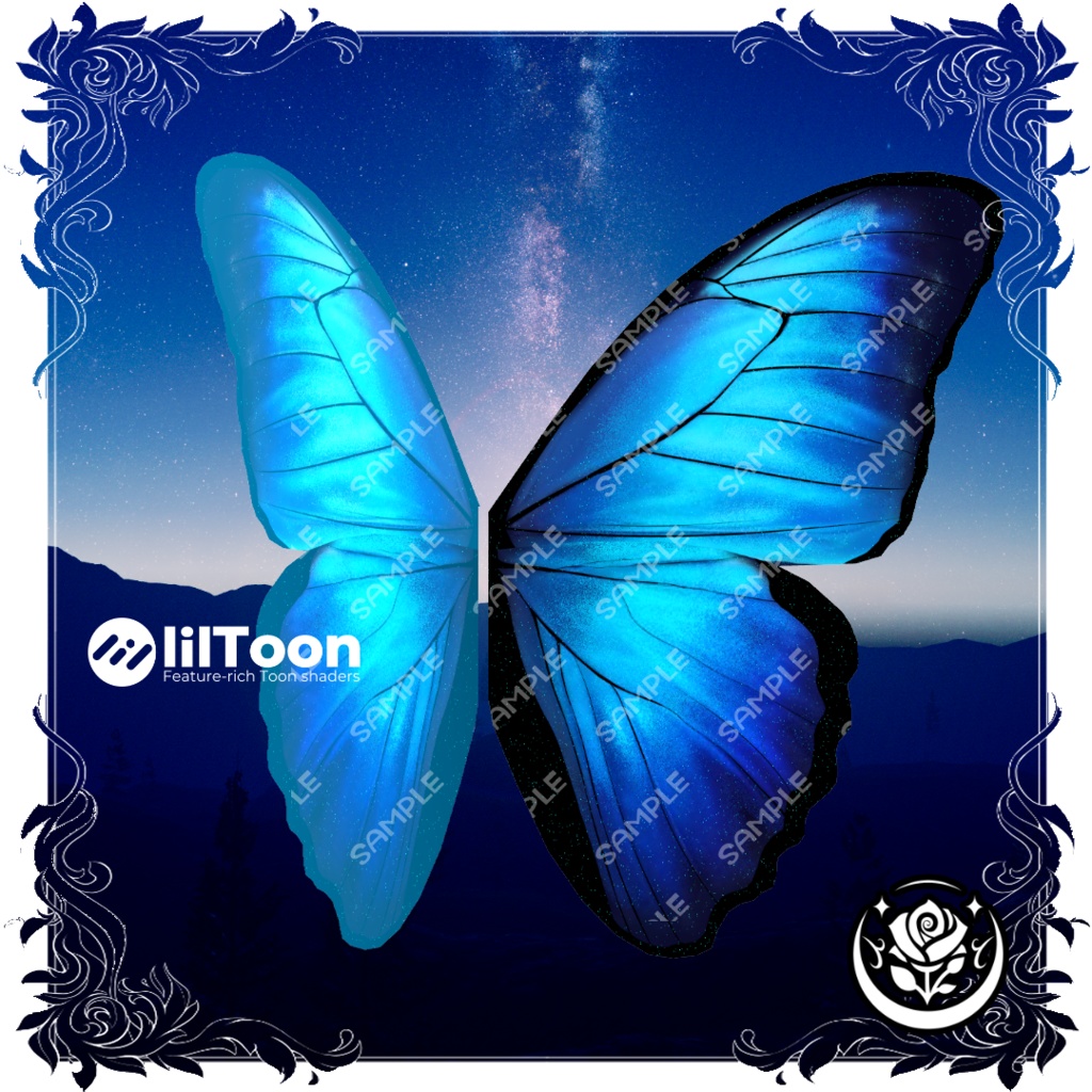 蒼光蝶羽/Morpho butterfly wing #NeRosaVRC