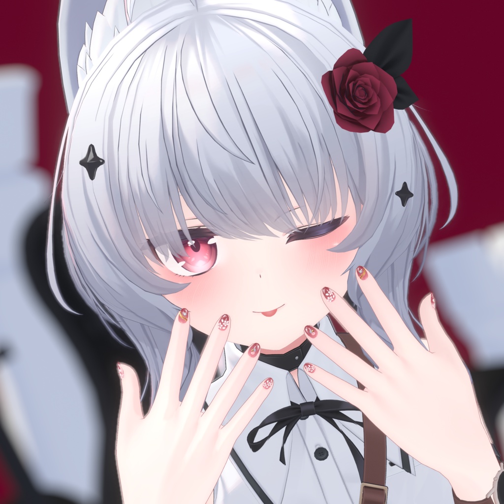 【VRChat想定】桜ネイル/SAKURA nail tips「MDollnail対応」#NeRosaVRC